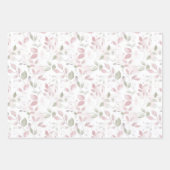 Pastel Bloem Roze Groene Lavendel Bloemen Inpakpapier Vel (Voorkant 3)