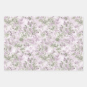 Pastel Bloem Roze Lavendel Elegante Bruiloftshuwel Inpakpapier Vel (Voorkant 2)