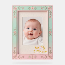 Pastel Bloem Roze Mint Foto Frame Acryl Bord