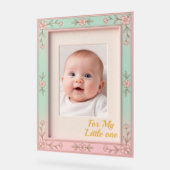 Pastel Bloem Roze Mint Foto Frame Acryl Bord (Hoek)