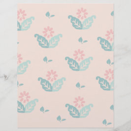 Pastel Bloem Scrapbook Papier