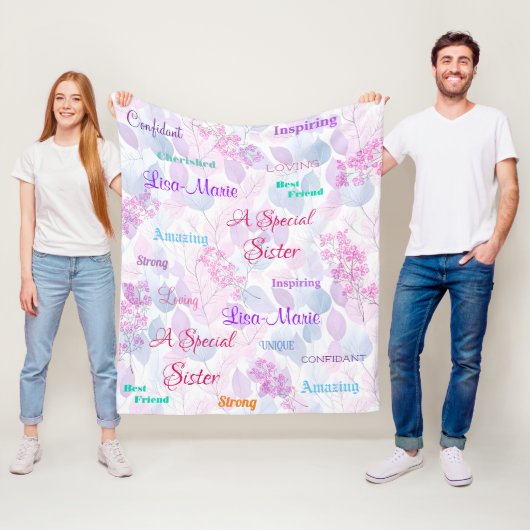 Pastel Bloem Speciale Zus Hartelijk Fleece Deken (In situ)