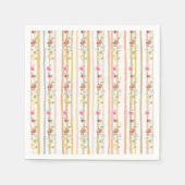 Pastel Bloem Streep Tuinfeest Servetten (Voorkant)