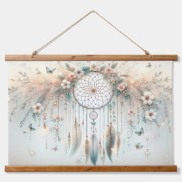 Pastel Bloem Vlinder Droomvanger Hangend Wandkleed