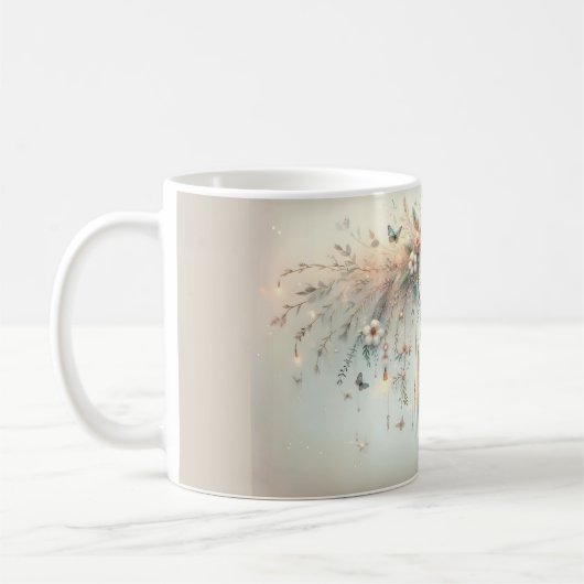 Pastel Bloem Vlinder Droomvanger Koffiemok (Links)