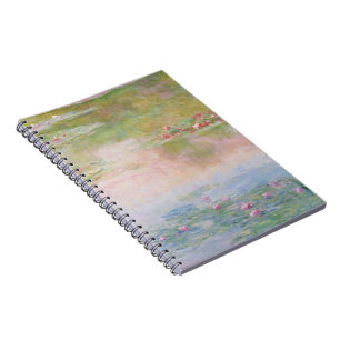 Pastel bloem waterlelie vijver schilderij notitieboek