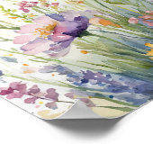 Pastel Bloem Waterverf Poster (Hoek)