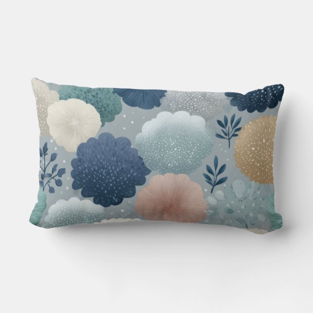 Pastel Bloem Waterverf Worpkussen – 2 Elegant  Kussen (Achterkant)