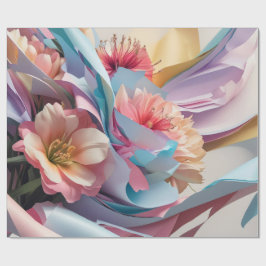 Pastel Bloem Werveling Cadeaupapier
