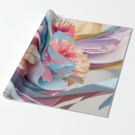 Pastel Bloem Werveling Cadeaupapier