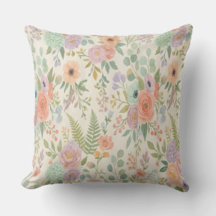 Pastel Bloem Worp Kussens