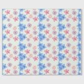 Pastel Bloem Wrappapier Cadeaupapier (Vlak)