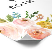 Pastel Bloemachtig Trouwceremonie Kies een Stoel B Poster (Hoek)