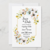 Pastel Bloemachtige Bruiloft Save The Date (Voorkant)