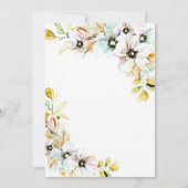 Pastel Bloemachtige Bruiloft Save The Date (Achterkant)