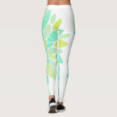 Pastel Bloemblaadjes Bloem Patroon Legging (Achterkant)