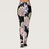Pastel Bloemblaadjes Bloem Patroon Leggings (Achterkant)