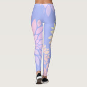 Pastel Bloemblaadjes Bloem Patroon Leggings (Achterkant)