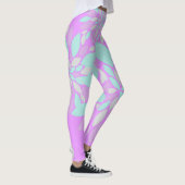 Pastel Bloemblaadjes Bloem Patroon Leggings (Rechts)