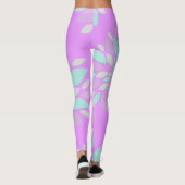 Pastel Bloemblaadjes Bloem Patroon Leggings (Achterkant)