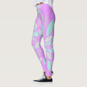 Pastel Bloemblaadjes Bloem Patroon Leggings (Links)