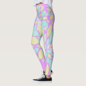 Pastel Bloemblaadjes Bloem Patroon Leggings (Links)