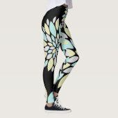 Pastel Bloemblaadjes Bloem Patroon Leggings (Rechts)