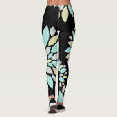 Pastel Bloemblaadjes Bloem Patroon Leggings (Achterkant)