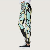 Pastel Bloemblaadjes Bloem Patroon Leggings (Links)
