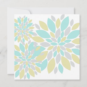 Pastel Bloemblaadjes Bloem Patroon Plat Kaart