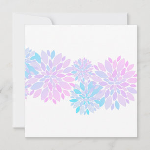 Pastel Bloemblaadjes Bloem Patroon Plat Kaart