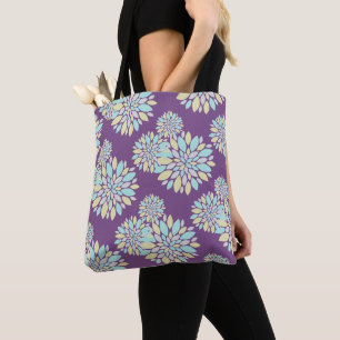 Pastel Bloemblaadjes Bloempatroon Schoudertas Tote Bag