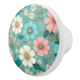 Pastel Bloemblaadjes Keramische Knop