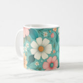 Pastel Bloemblaadjes Koffiemok (Voorkant links)