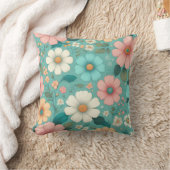 Pastel Bloemblaadjes Kussen (Deken)