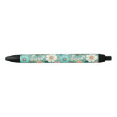 Pastel Bloemblaadjes Zwarte Inkt Pen (Voorkant)