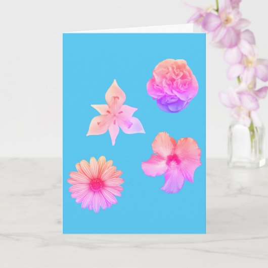 Pastel Bloemboeketkaart Kaart (Orchidee)