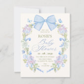 Pastel bloemboog babyshower kaart (Voorkant)