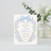Pastel bloemboog babyshower kaart (Staand voorkant)
