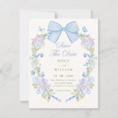 Pastel bloemboog save the date (Voorkant)