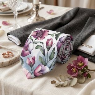 Pastel Bloemcombinatie Stropdas