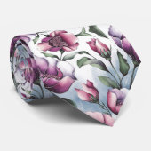 Pastel Bloemcombinatie Stropdas (Opgerold)