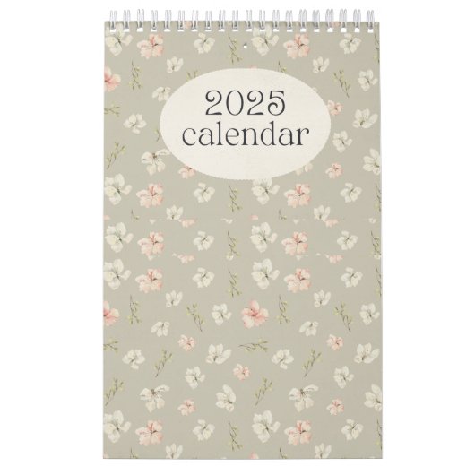 Pastel Bloemen 2025 Wandkalender Kalender (Hoes)