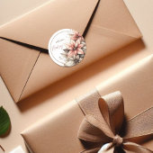 Pastel Bloemen Aanpasbaar Ronde Sticker