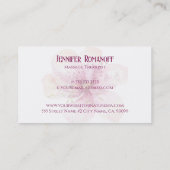 Pastel Bloemen Achtergrond Natuurlijke Spa Therape Visitekaartje (Achterkant)
