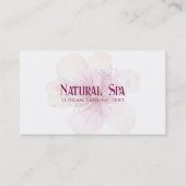 Pastel Bloemen Achtergrond Natuurlijke Spa Therape Visitekaartje (Voorkant)