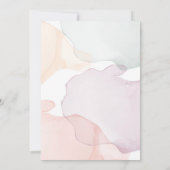 Pastel Bloemen Alcohol Ink Brunch en Bubbly Kaart (Achterkant)