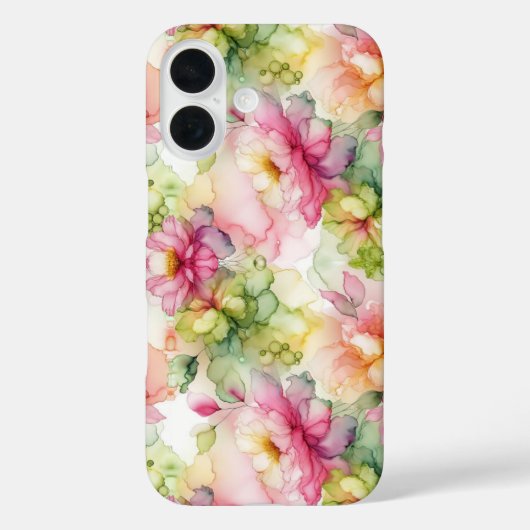 Pastel Bloemen Alcohol Inkt Illustratie Case-Mate iPhone Case (Achterkant)