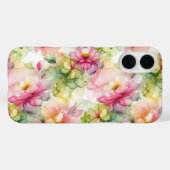 Pastel Bloemen Alcohol Inkt Illustratie Case-Mate iPhone Case (Achterkant (horizontaal))