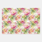 Pastel Bloemen Alcohol Inkt Illustratie Med Print Inpakpapier Vel (Voorkant 2)